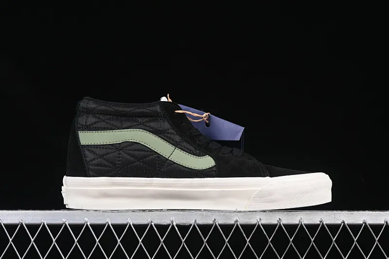 All categories Vans Vans series Vans Mid Vans China Vans Premium Sk8-Mid Vans official retro casual mid-top skateboard shoes VN000CQQBLK